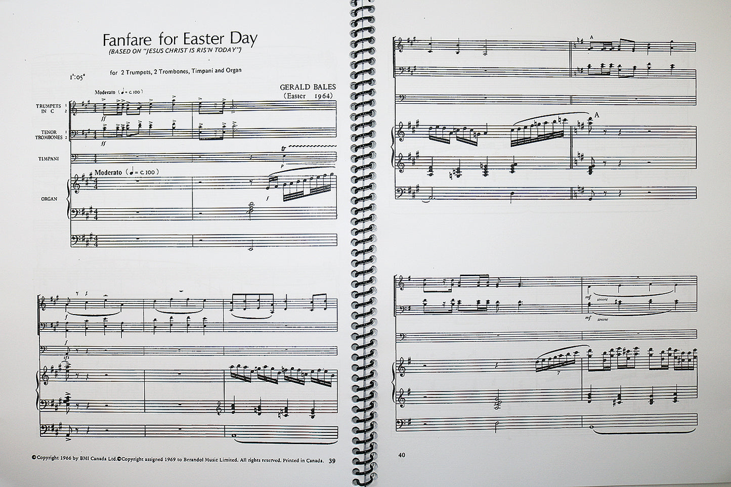 Organ Music for Canada, Volume 1 (spiral-bound edition)