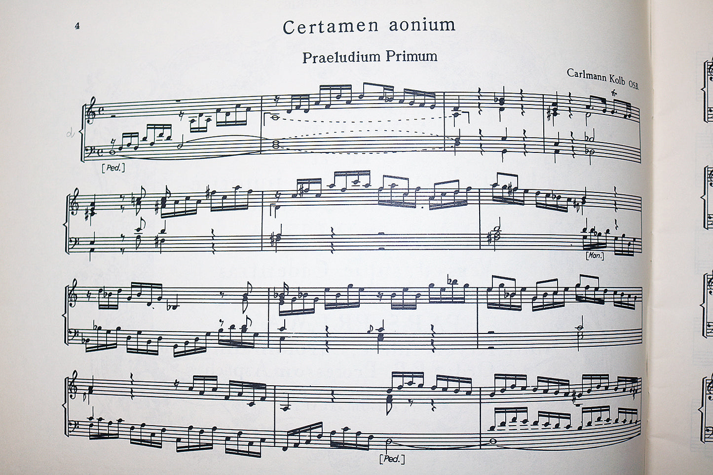 Kolb: Certamen Aonium for the Organ