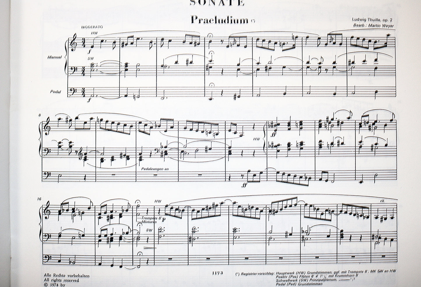 Thuille: Sonata in A Minor for the Organ, Opus 2