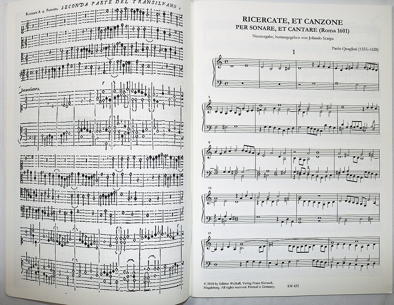 Quagliati: Ricercate et Canzone (Edition Walhall)