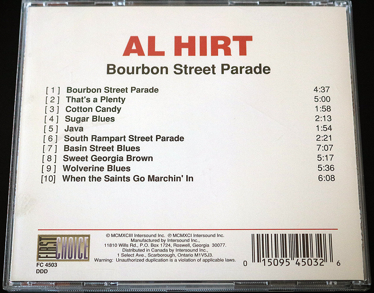 Al Hirt: Bourbon Street Parade (CD)