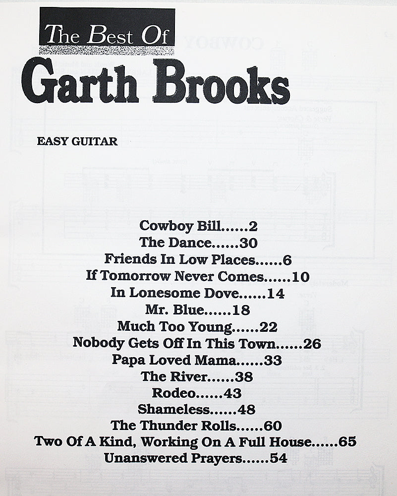 The Best of Garth Brooks: Easy Guitar