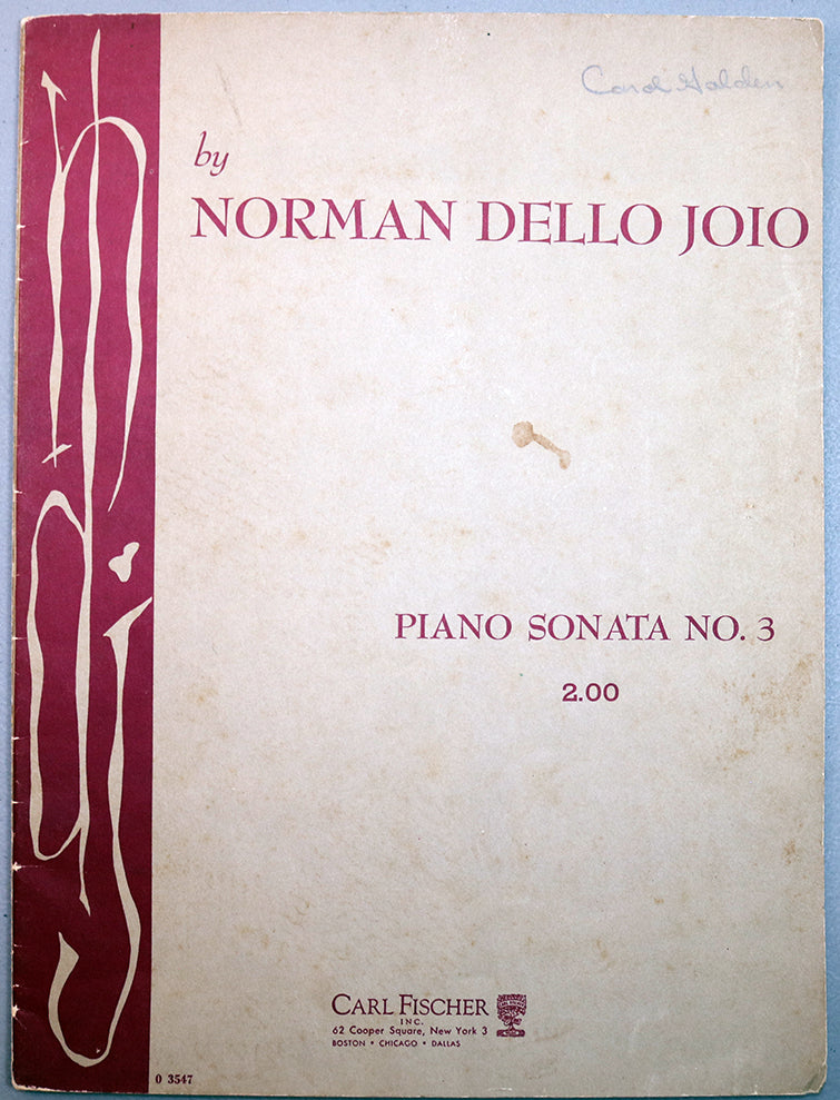 Dello Joio: Piano Sonata No.3