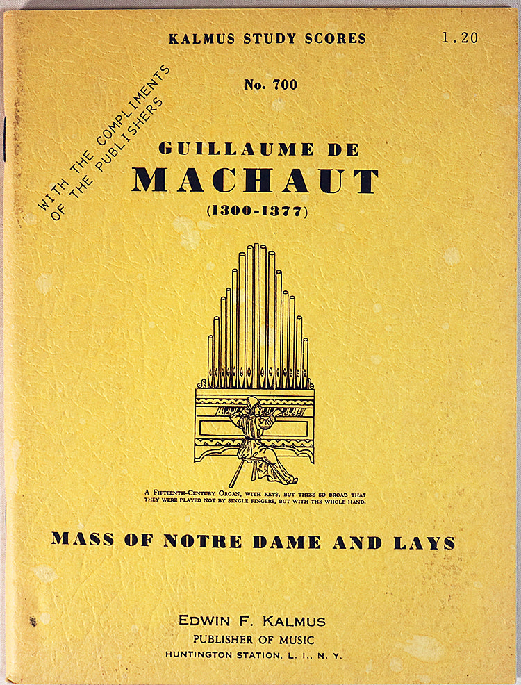 Machaut: Mass of Notre Dame and Lays (Miniature Study Score)
