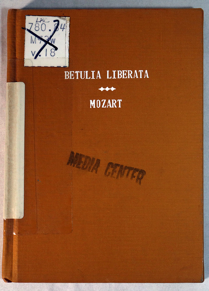 Mozart: Betulia Liberata, An Italian Oratorio (Miniature Study Score)