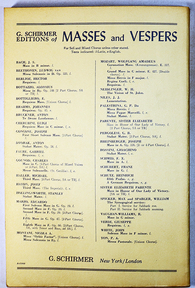Mozart: Grand Mass in C Minor (Vocal Score)
