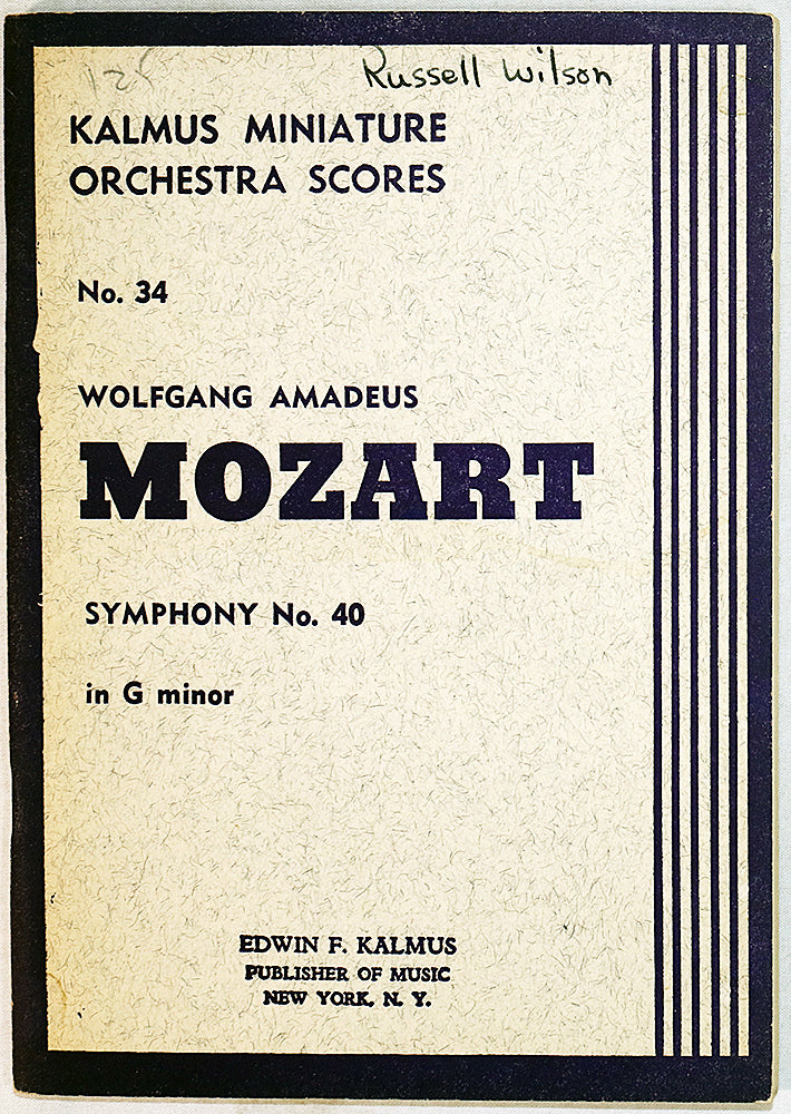 Mozart: Symphony No. 40 in G Minor (Miniature Study Score)