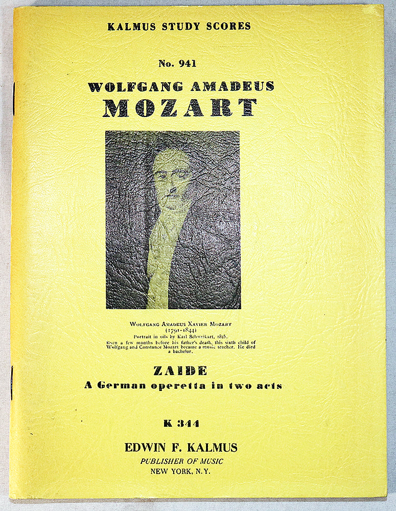 Mozart: Zaide, A German Operetta in Two Acts (Miniature Study Score)