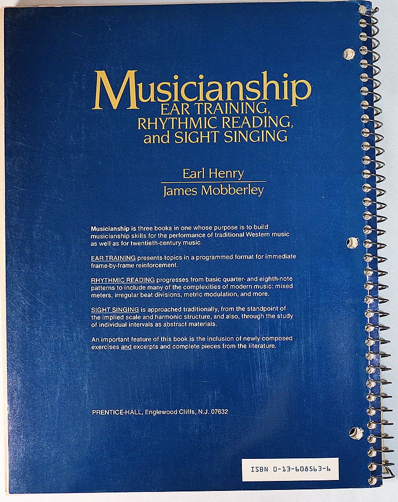 Musicianship Ear Training, Rhythmic Reading, and Sight Singing (Volume 1) - Spiral Bound Edition