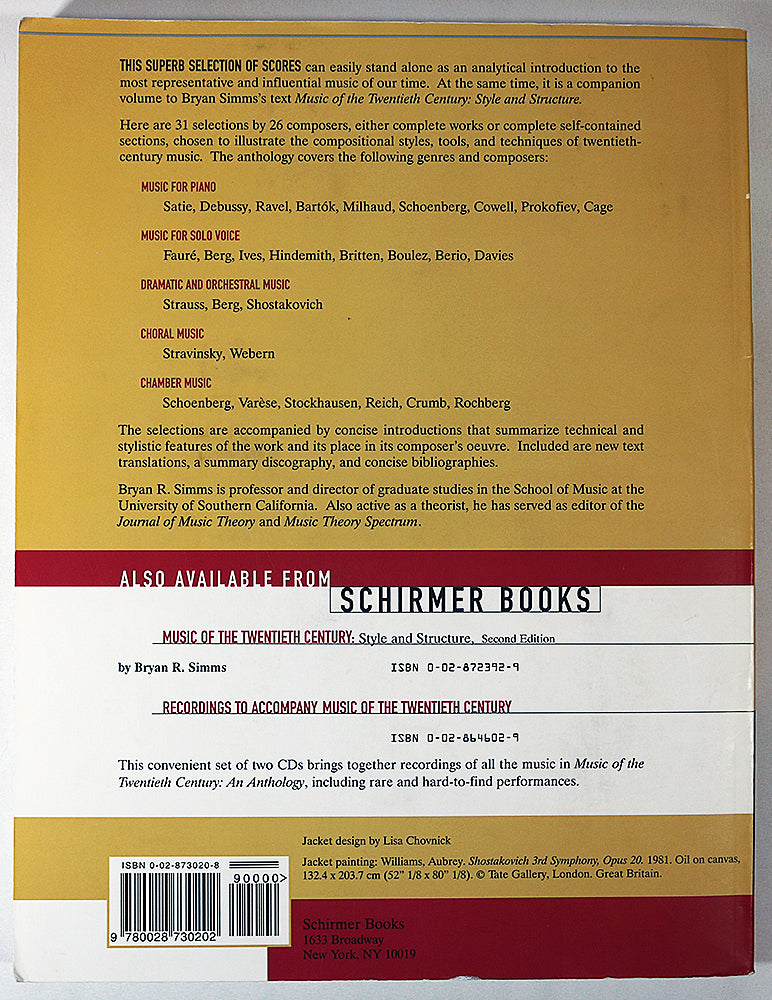 Music of the Twentieth Century: An Anthology
