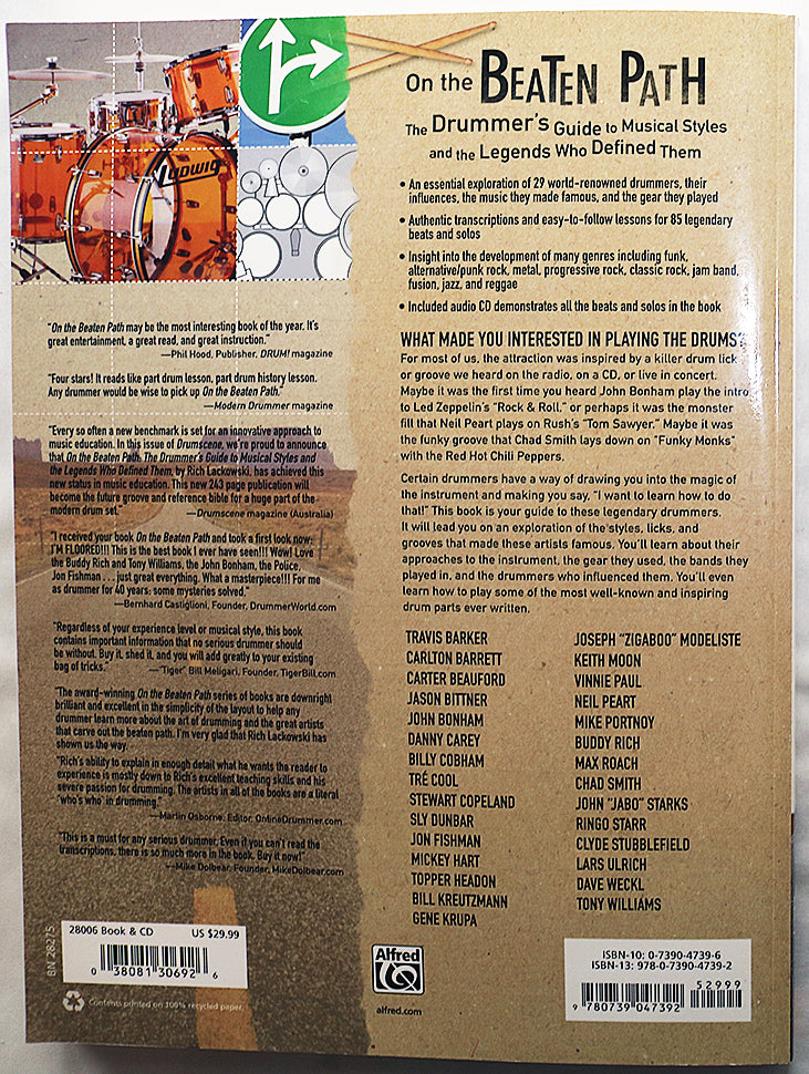 On the Beaten Path: The Drummer's Guide to Musical Styles and the Legends Who Defined Them (CD included)