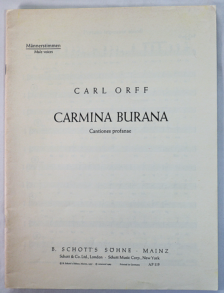 Orff: Carmina Burana (Male Voices)