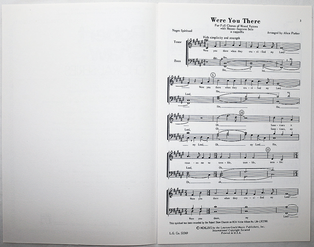 Were You There (Choral Octavo)