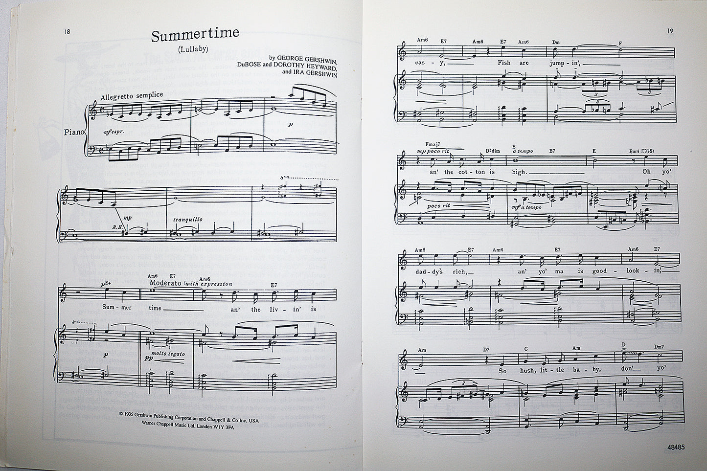 Porgy and Bess Song Album