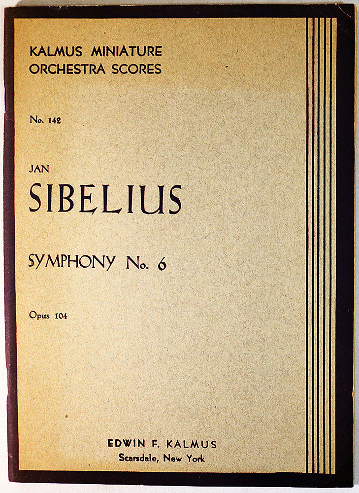 Sibelius: Symphony No. 6, Op. 104 (Miniature Study Score)