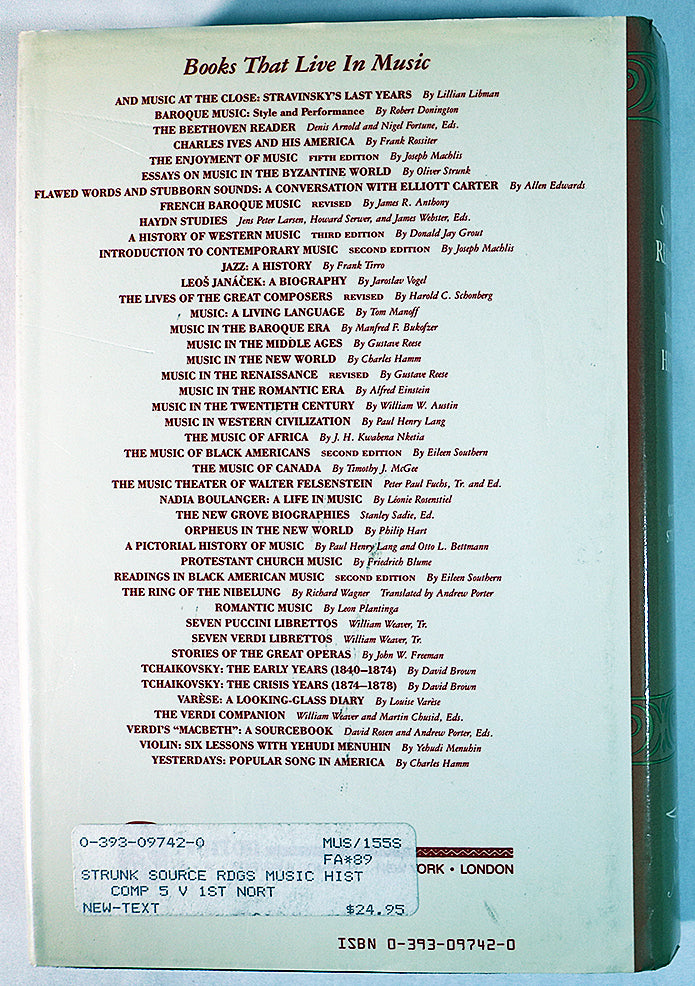 Source Readings in Music History
