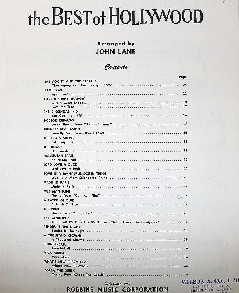 The Best of Hollywood (songbook)