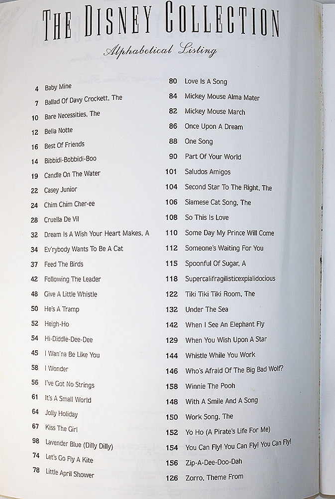 The Disney Collection: Best-loved Songs from Disney Movies, Television Show and Theme Parks