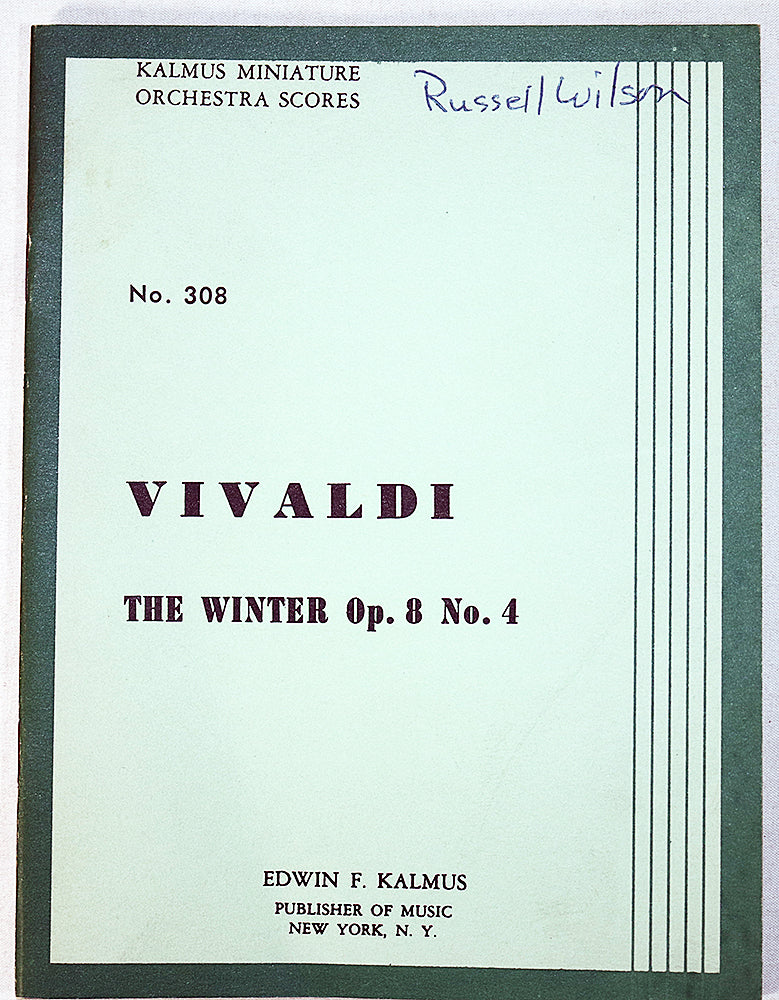 Vivaldi: The Winter, Op. 8, No. 4 (Miniature Study Score)