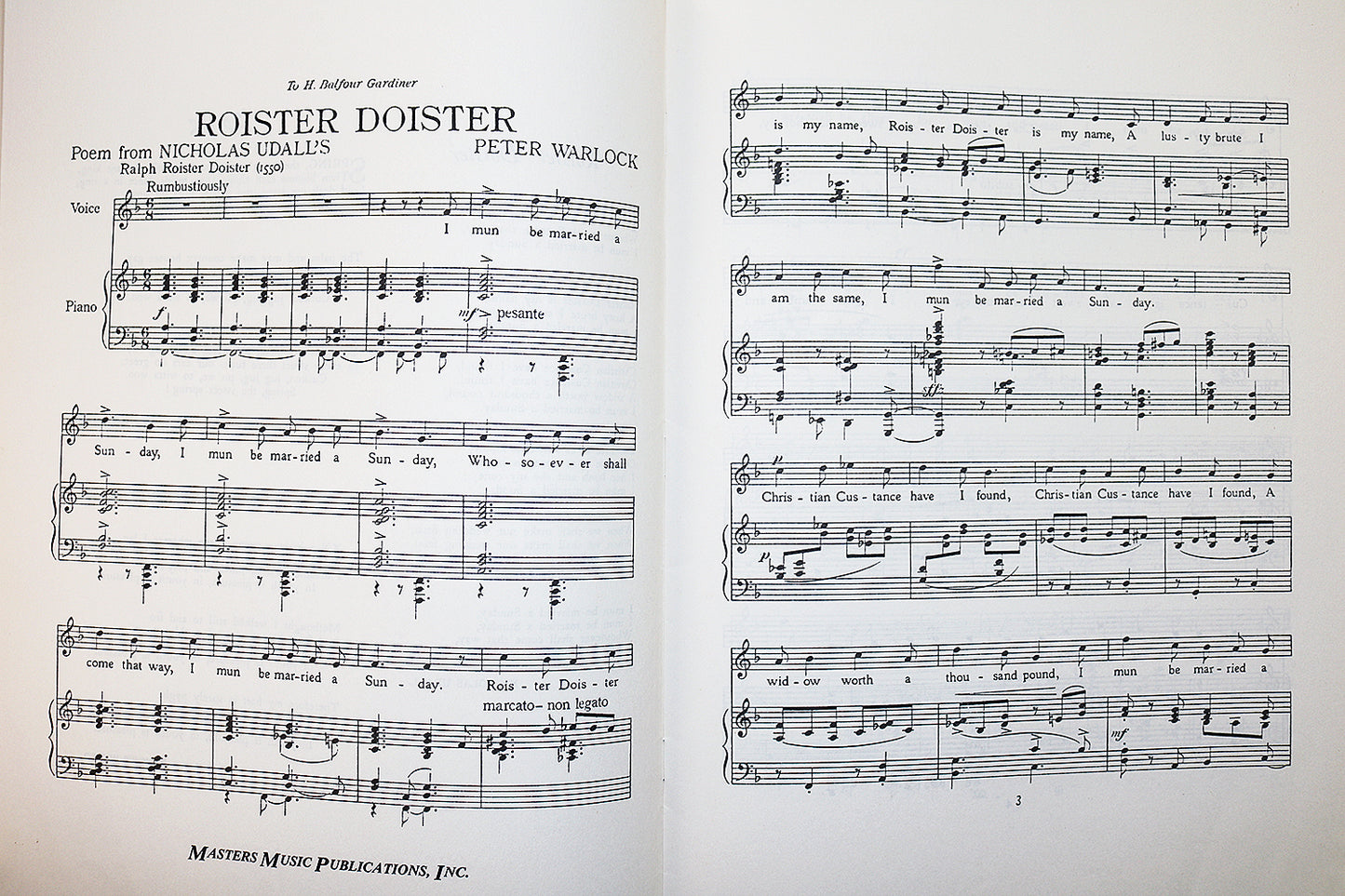 Warlock: Peterisms (Second Set) for Voice and Piano