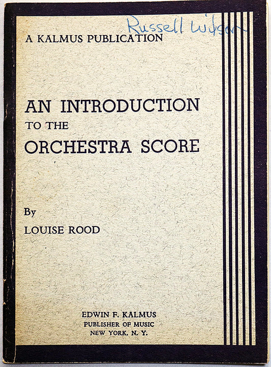 An Introduction to the Orchestra Score