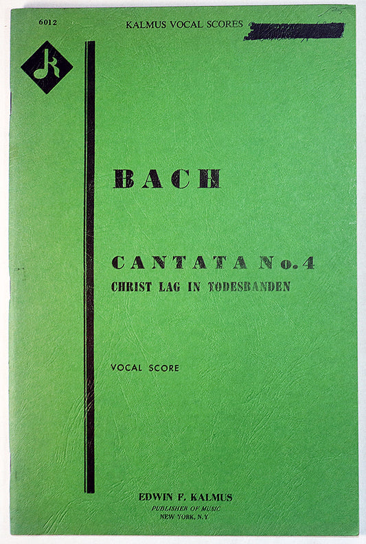 Bach: Cantata No. 4 - Christ lag in todesbanden (Vocal Score)