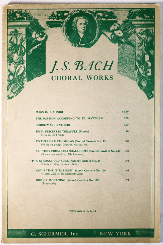Bach: Cantata No. 80 - Ein feste Burg ist unser Gott (Vocal Score)