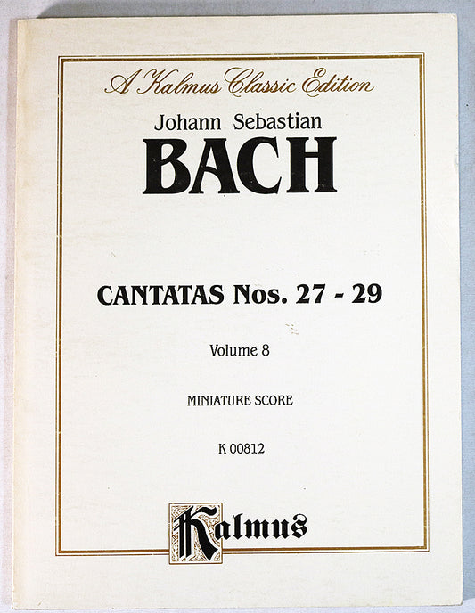 Bach: Cantatas Nos. 27-29 (Miniature Study Score)