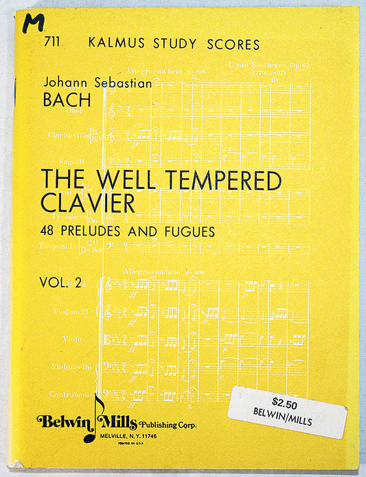Bach: The Well-Tempered Clavier, 48 Preludes and Fugues, Volume 2 (Miniature Study Score)