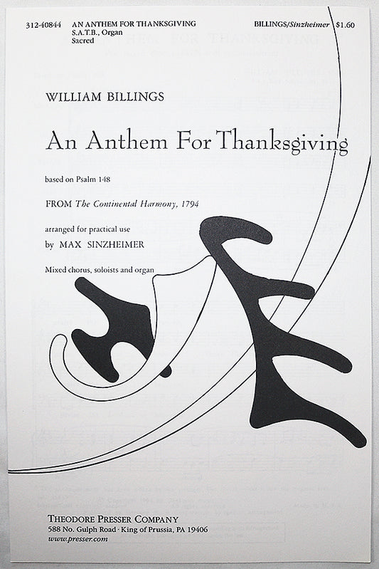 An Anthem for Thanksgiving (Choral Octavo)