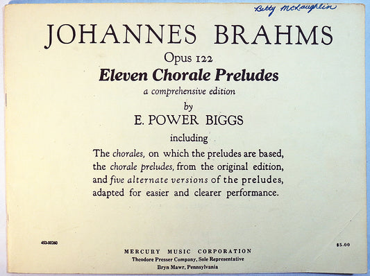 Brahms: Eleven Chorale Preludes, Op. 122
