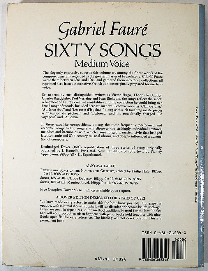 Faure: Sixty Songs (Medium Voice)