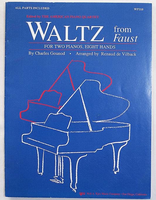 Gounod: Waltz from Faust for Two Pianos, Eight Hands (all parts included)