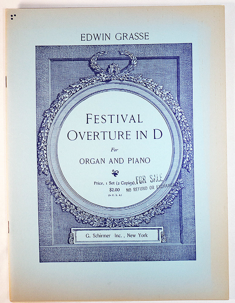 Grasse: Festival Overture in D for Organ and Piano