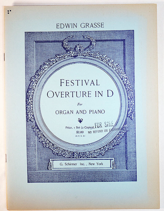 Grasse: Festival Overture in D for Organ and Piano