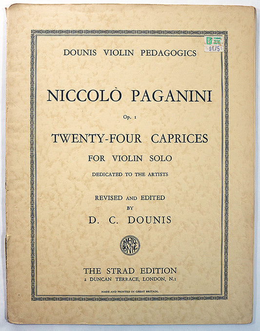 Paganini: Twenty-Four Caprices for Violin Solo, Op. 1