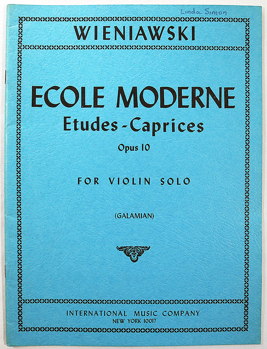 Wieniawski: Ecole Moderne Etudes-Caprices, Op. 10 for Violin Solo