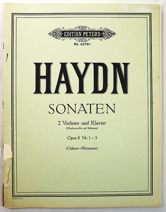 Haydn: Sonatas for 2 Violins and Piano, Op. 8, Nos. 1–3