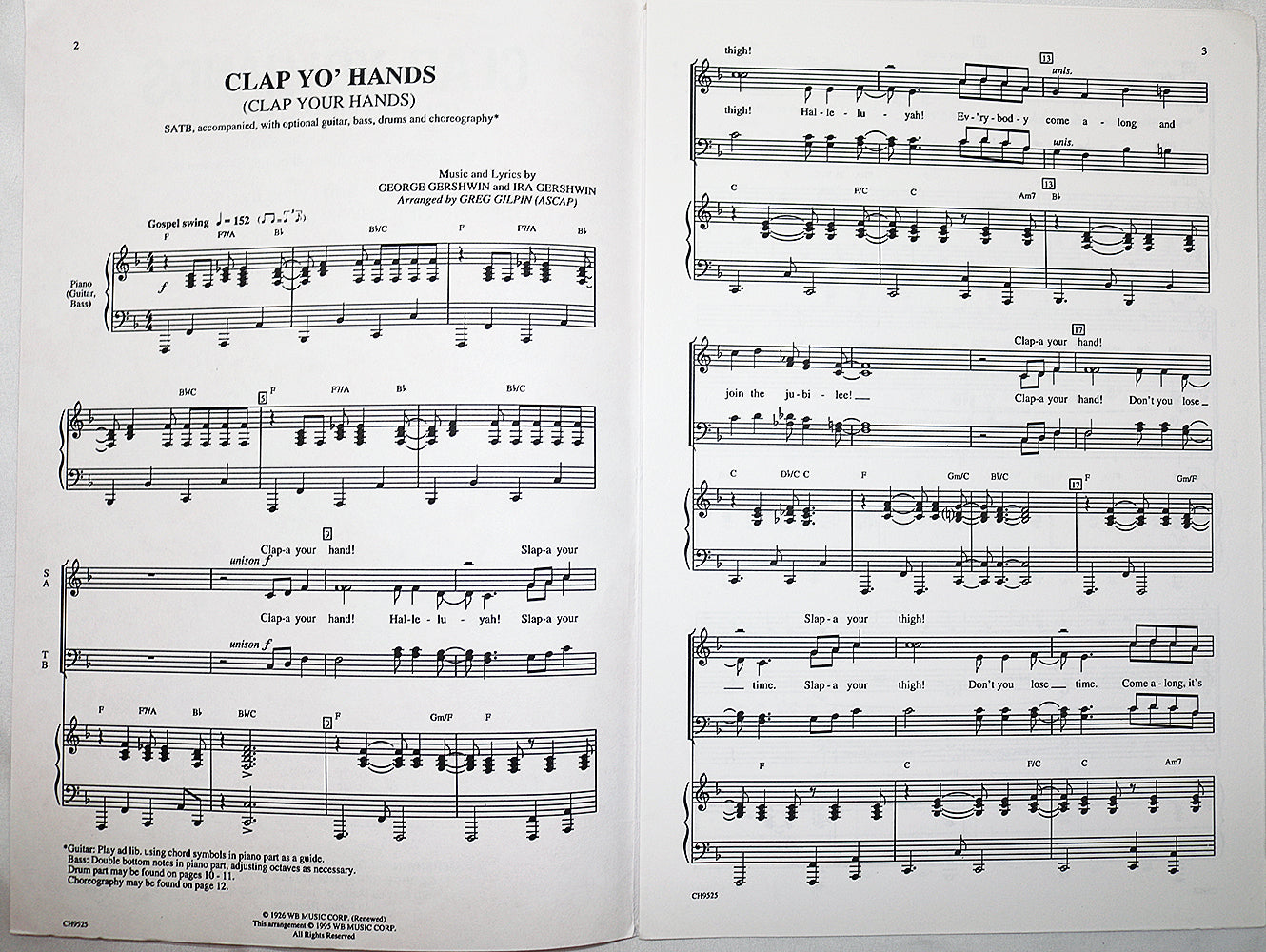 Clap Yo’ Hands (Choral Octavo)
