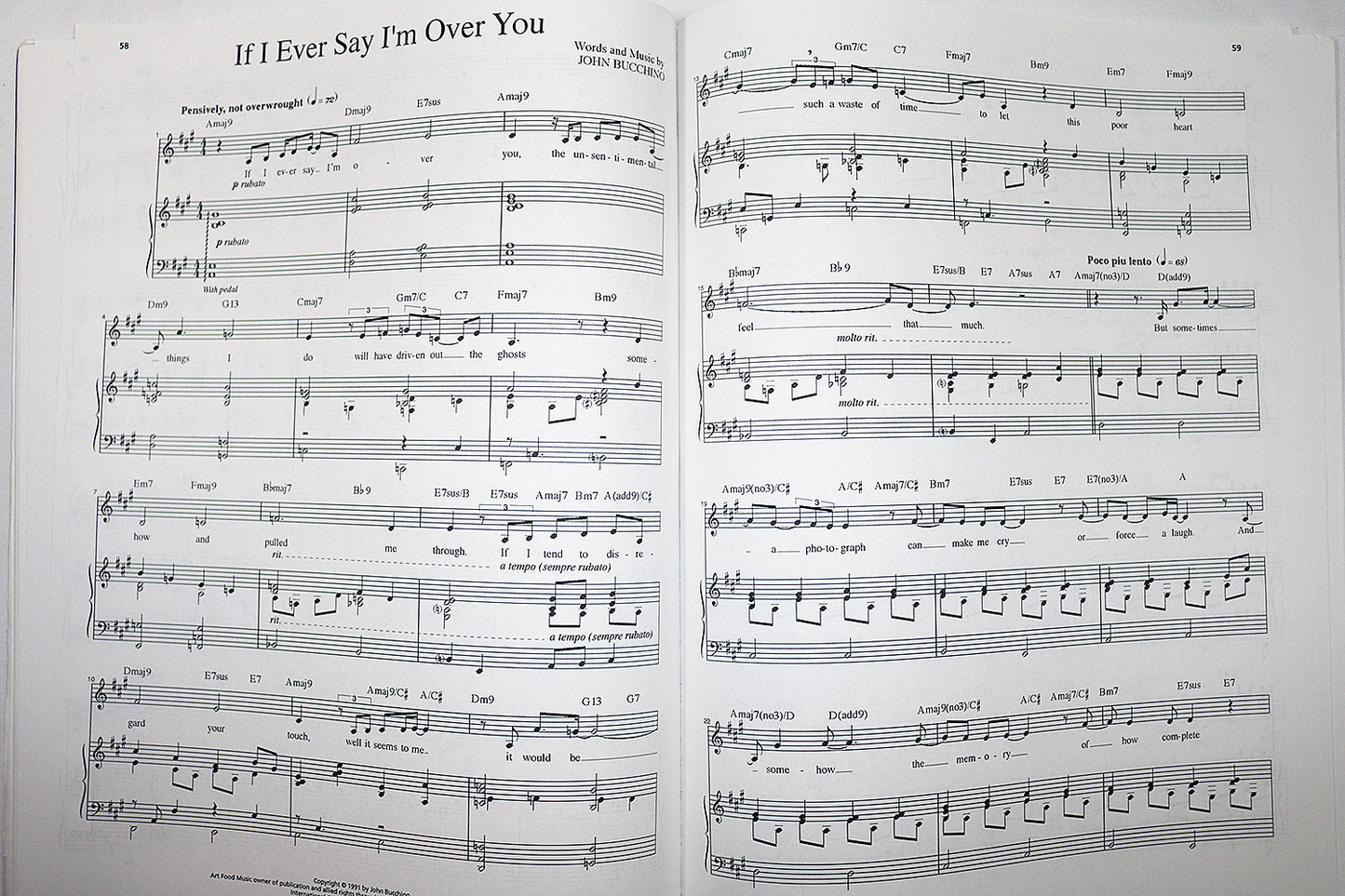 Grateful: The Songs of John Bucchino (songbook)