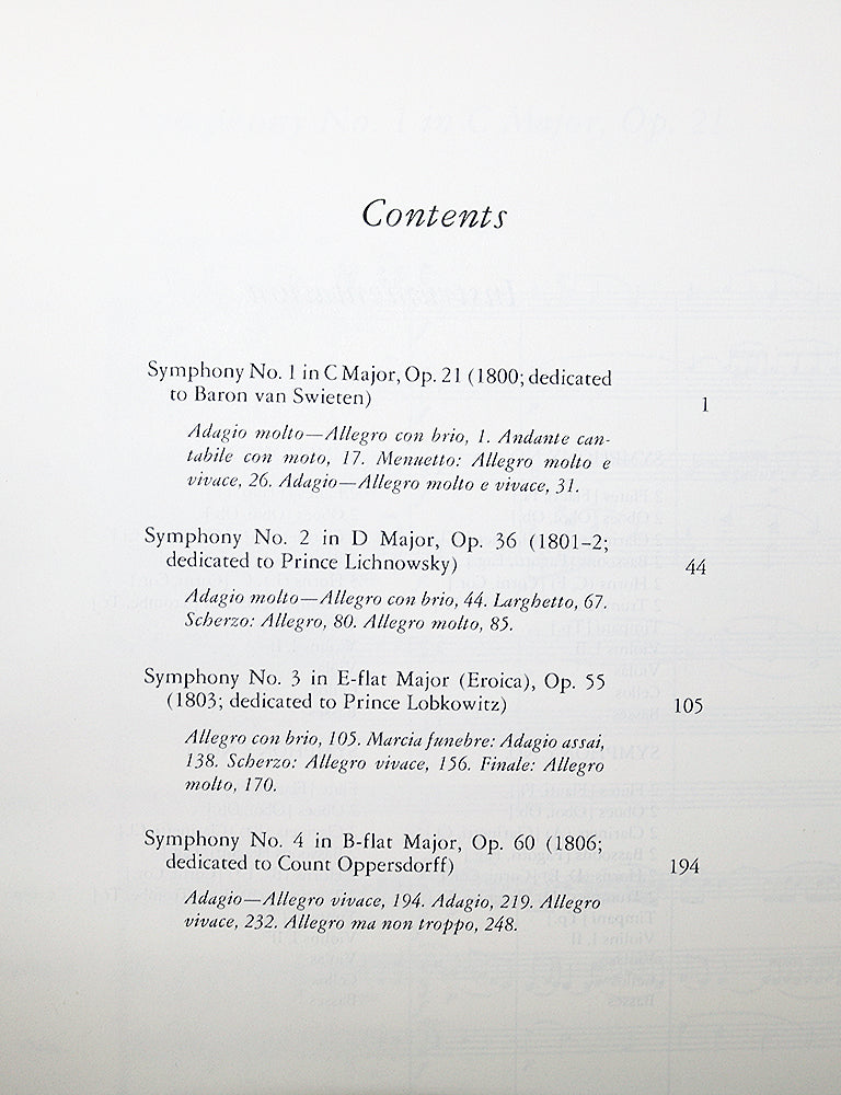 Beethoven: Symphonies Nos. 1‑4 In Full Score