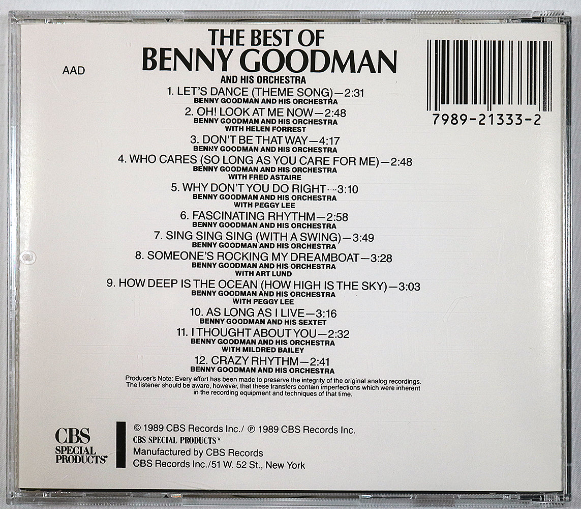 The Best of Benny Goodman and His Orchestra (CD)