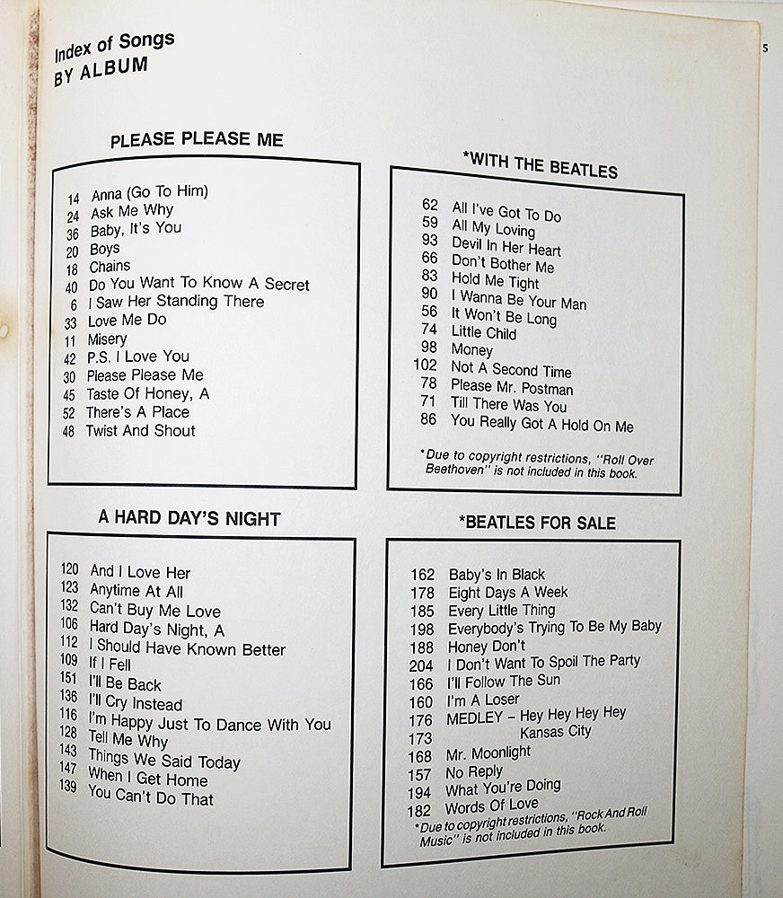 The Beatles: The First Four Albums from the Original British Collection (songbook)