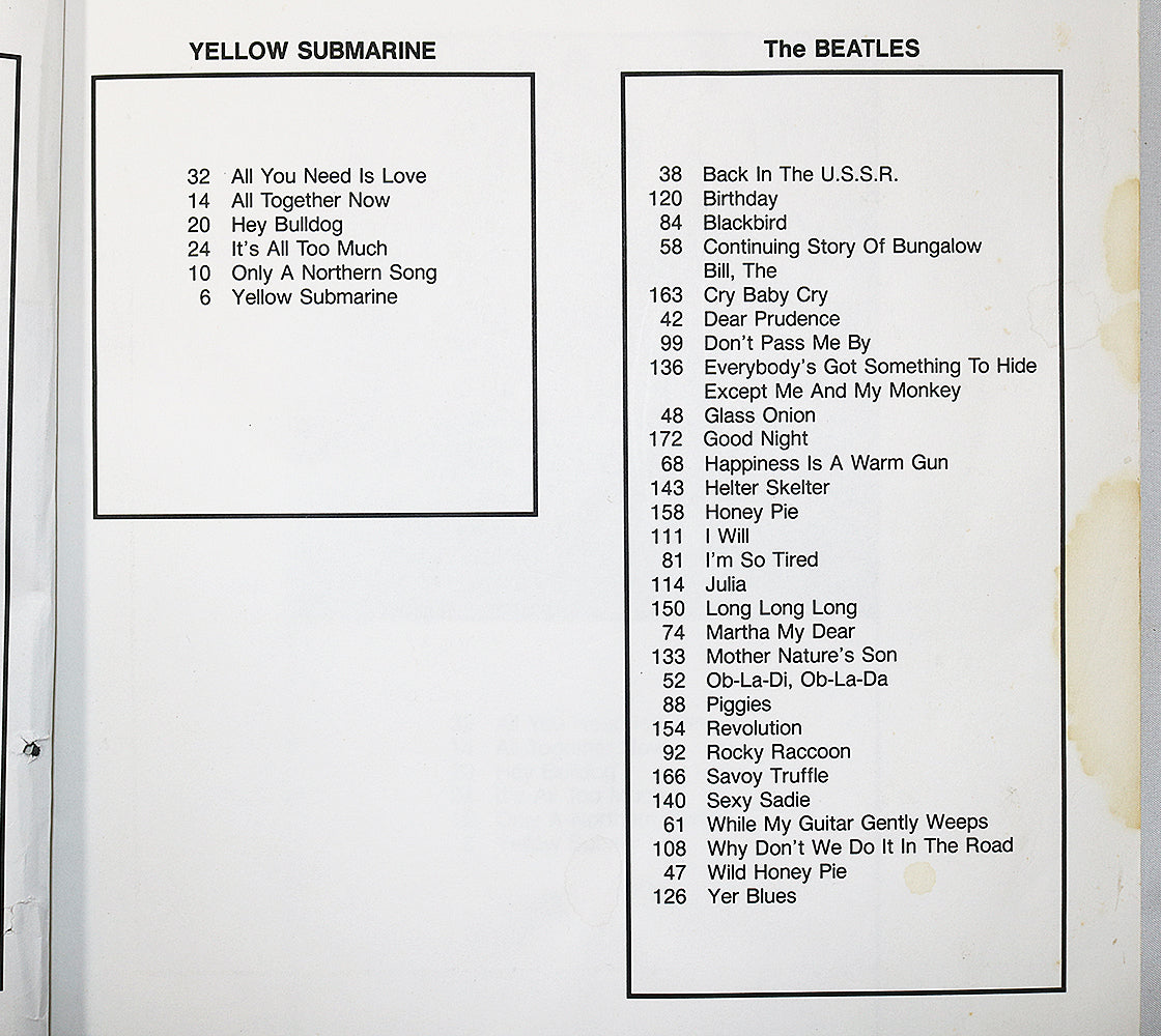 Yellow Submarine and The Beatles (The White Album): Authentic New Arrangements of Songs from the Albums (songbook)