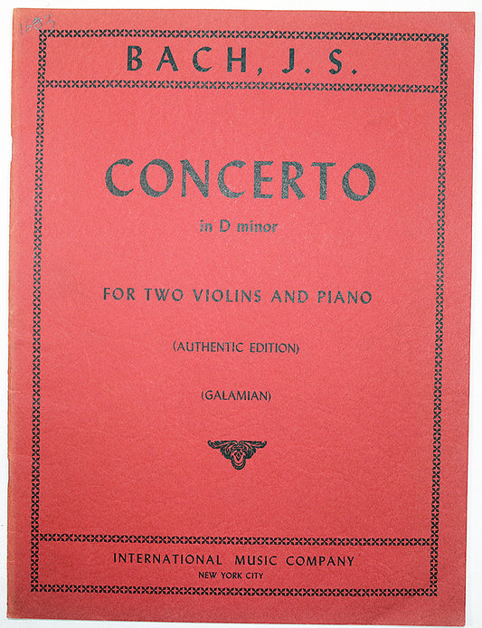 Bach: Concerto in D Minor for Two Violins and Piano