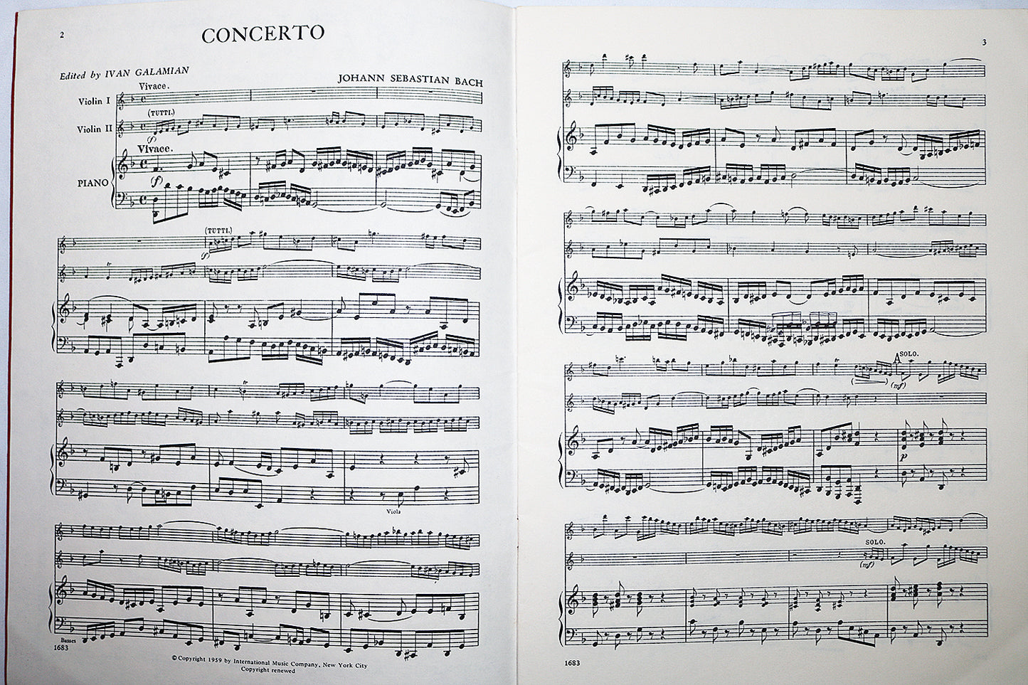 Bach: Concerto in D Minor for Two Violins and Piano