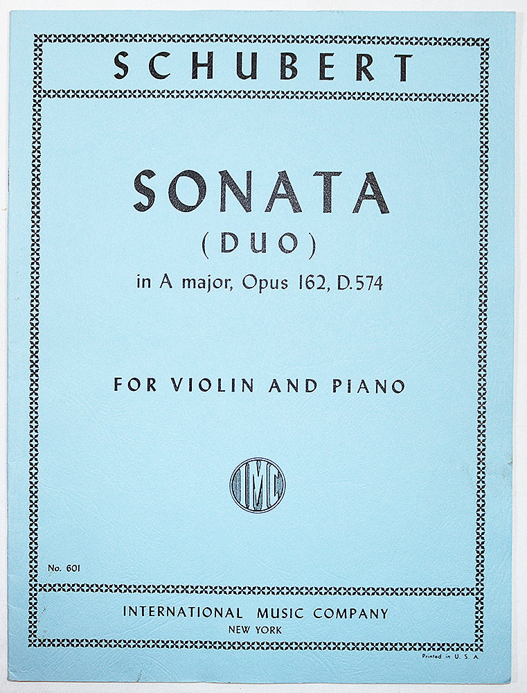 Schubert: Sonata (Duo) in A Major, Op. 162 for Violin and Piano