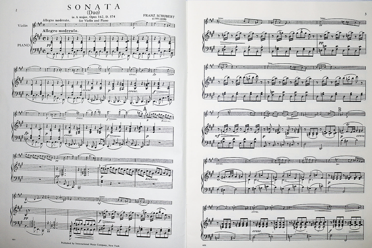 Schubert: Sonata (Duo) in A Major, Op. 162 for Violin and Piano