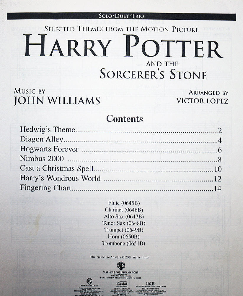 Selected Themes from the Motion Picture Harry Potter and the Sorcerer's Stone (Trumpet)