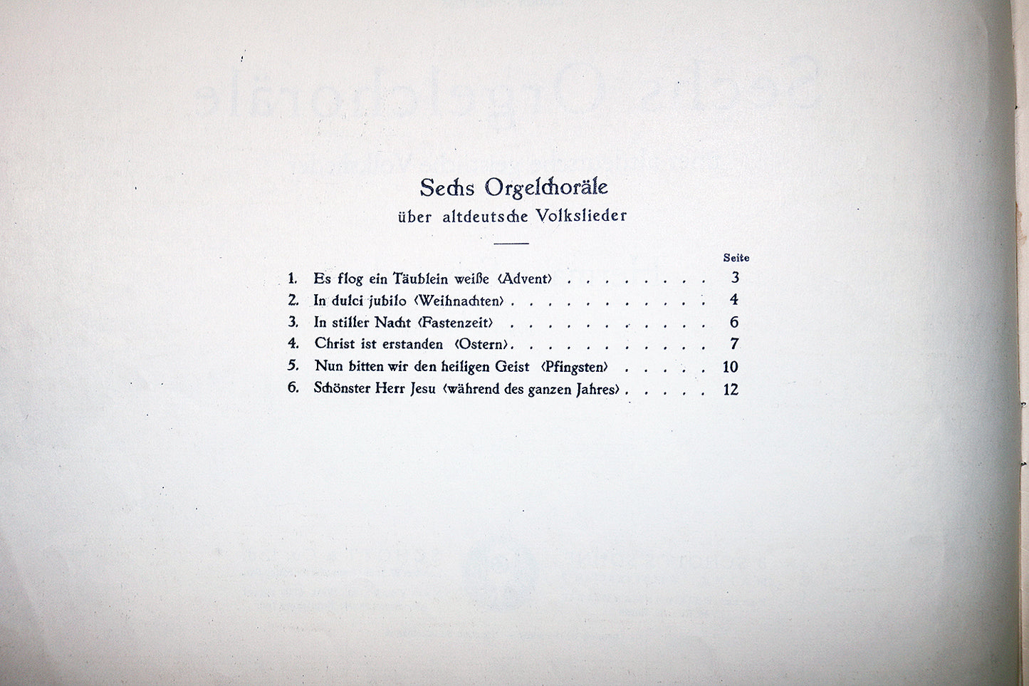 Schroeder: Six Organ Chorales, Op. 11